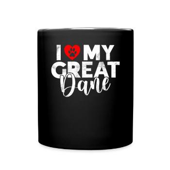 Great Dane Gifts - Full Colour Mug - black - Front