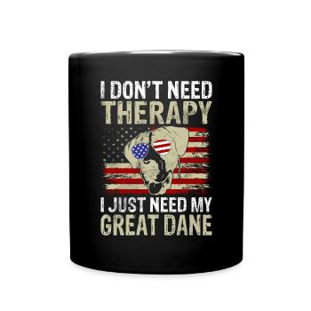 Great Dane Gifts - Tasse einfarbig - Schwarz - Vorne