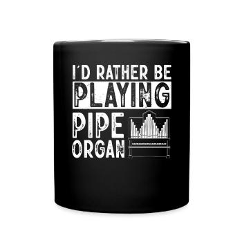 Organiste : organiste, organiste d’église, orgue - Mug uni - noir - Devant