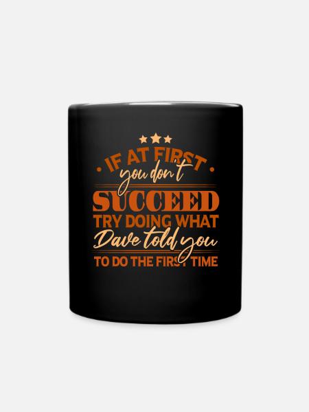 Name David Dave Gift - Full Colour Mug - black