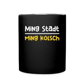 Ming Stadt Ming Kölsch Kölle Kölner Karneval Köln - Tasse einfarbig - Schwarz - Vorne