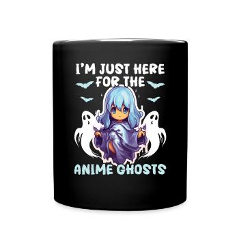 Anime Halloween Kawaii Süßes oder Saures Gruseliger Manga - Tasse einfarbig - Schwarz - Vorne