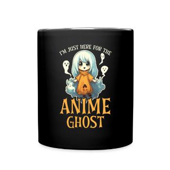 Anime Halloween Kawaii Süßes oder Saures Gruseliger Manga - Tasse einfarbig - Schwarz - Vorne