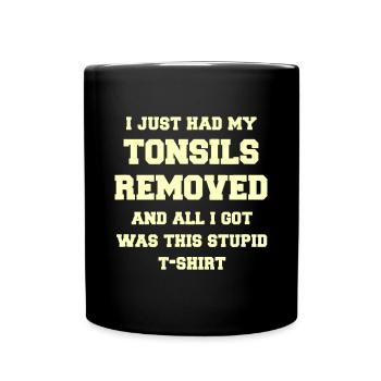 Genesung Mandelentfernungsoperation - Genesungsgeschenk Ga - Tasse einfarbig - Schwarz - Vorne
