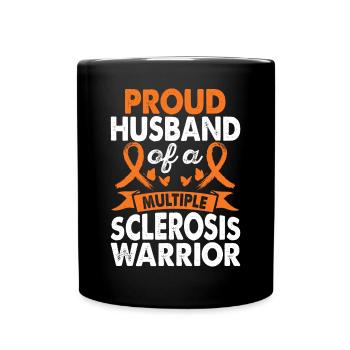 Husband of Multiple Sclerosis Warrior Awareness - Full Colour Mug - black - Front