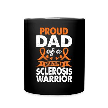 Father of Multiple Sclerosis Warrior Awareness - Full Colour Mug - black - Front