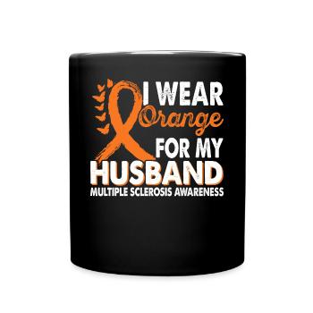 Wear orange for Enlightenment Month - Full Colour Mug - black - Front