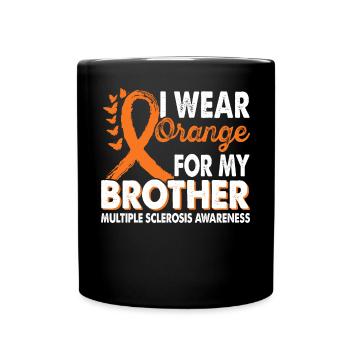 Apply Orange for Brother Month to the - Full Colour Mug - black - Front