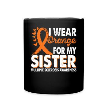 Wear orange for the Sister Multiple - Full Colour Mug - black - Front