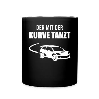 Rennwagen Fahrer Spruch Rallye Motorsport Geschenk - Tasse einfarbig - Schwarz - Vorne
