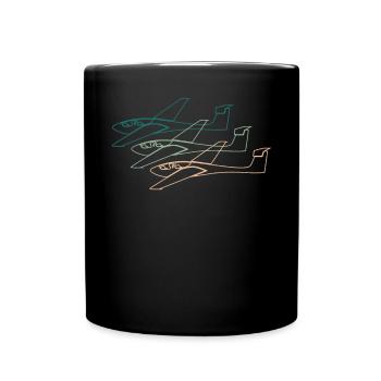 Planeur Planeur Pilote Avion Cadeau - Mug uni - noir - Devant
