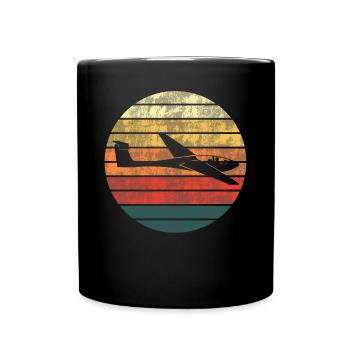 Planeur Planeur Pilote Avion Cadeau - Mug uni - noir - Devant