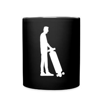Skater Skateboard Fahrer Skateboardfahrer - Tasse einfarbig - Schwarz - Vorne