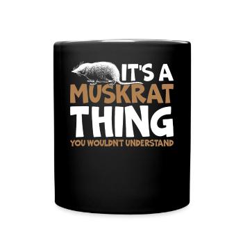 Rat musqué rétro - Mug uni - noir - Devant