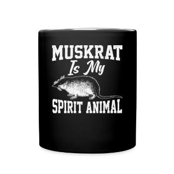 Rat musqué rétro - Mug uni - noir - Devant