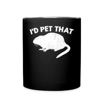 Rat musqué Rétro - Mug uni - noir - Devant