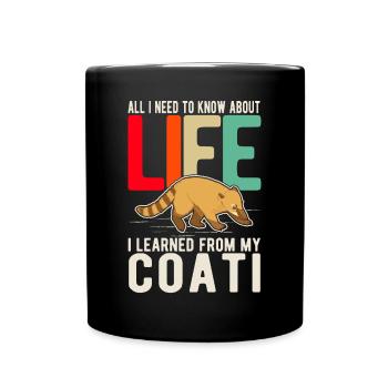 Coati Gift Proboscis Bear Coati - Full Colour Mug - black - Front