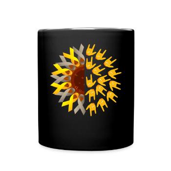 Gehörlosenstolz ASL - Tasse einfarbig - Schwarz - Vorne