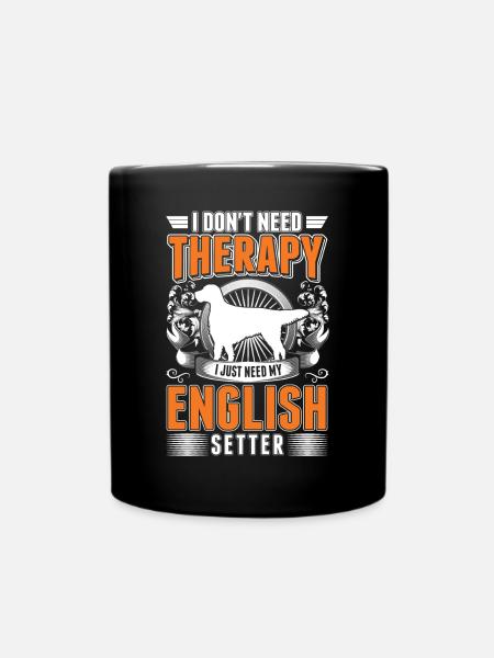 English Setter Therapie Englischer Setter - Tasse einfarbig - Schwarz