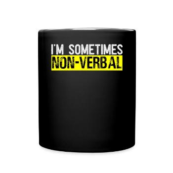 Deaf Pride ASL Gebärdensprache - Tasse einfarbig - Schwarz - Vorne