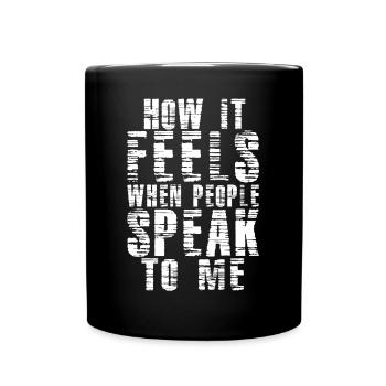 Fierté sourde en ASL Langue des signes - Mug uni - noir - Devant