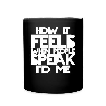 Fierté des sourds Langue des signes ASL - Mug uni - noir - Devant