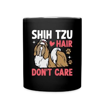 Les cheveux Shih Tzu s’en fichent - Mug uni - noir - Devant