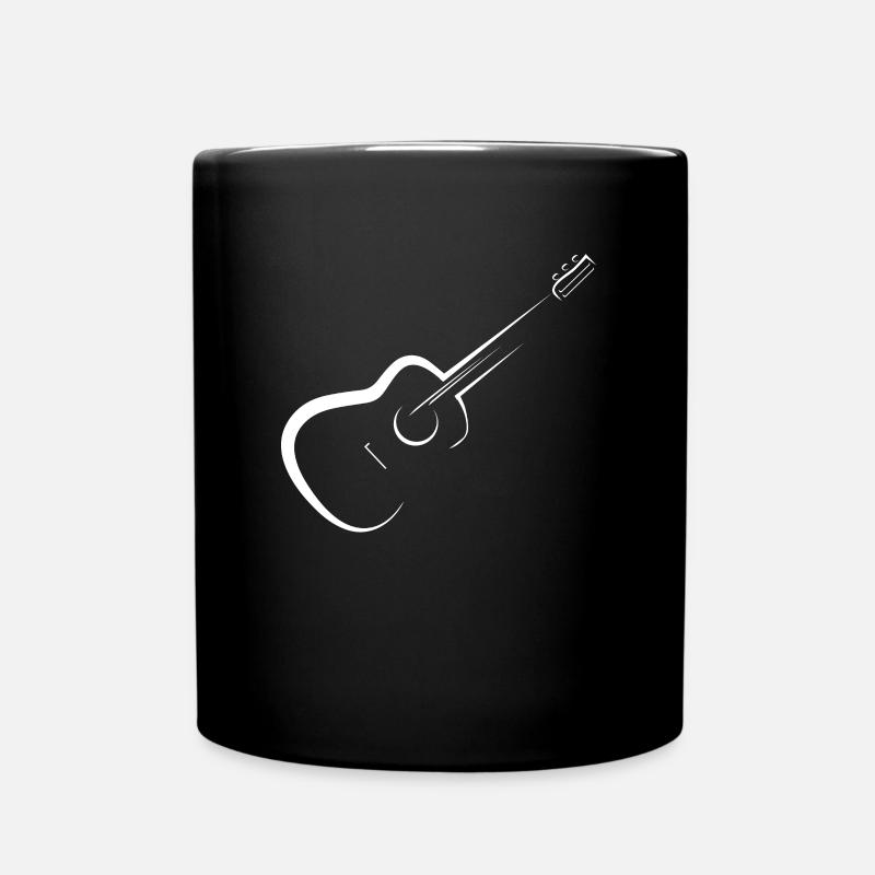 Gitarre Silhouette - Tasse einfarbig - Schwarz