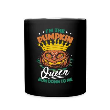 Je suis la reine de la citrouille Halloween - Mug uni - noir - Devant