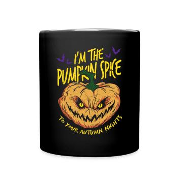 Ich bin das Pumkin Gewürz für deine Herbstnächte - Tasse einfarbig - Schwarz - Vorne