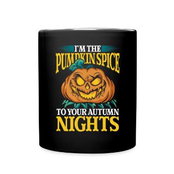 Halloween Ich bin das Pumpkin Spice - Tasse einfarbig - Schwarz - Vorne