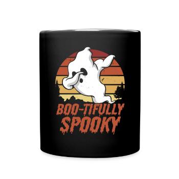 Cute Spooky Ghost Halloween - Full Colour Mug - black - Front