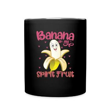 Drôle de banane est mon fruit spirituel - Mug uni - noir - Devant