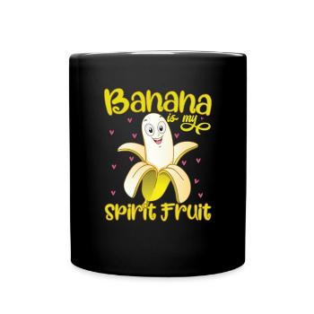 La banane est mon fruit spirituel - Mug uni - noir - Devant