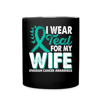Wear teal for the support of the - Full Colour Mug - black - Front