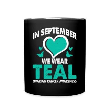 In September we wear the turquoise month - Full Colour Mug - black - Front