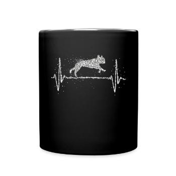 Frenchie French Bulldog Heartbeat Agility - Mug uni - noir - Devant