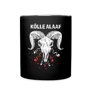 Kölle Alaaf Karneval Konfetti Fussball Rot Weiß - Tasse einfarbig - Schwarz - Vorne