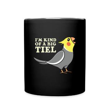 Je suis un peu un gros Tiel - cockatiel - Mug uni - noir - Devant