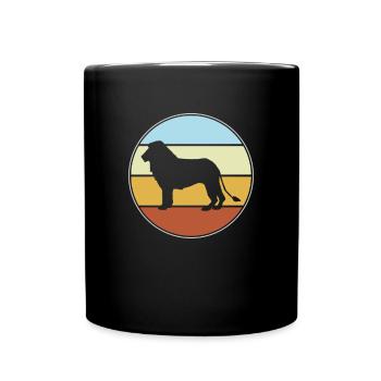 Lion rétro - Mug uni - noir - Devant