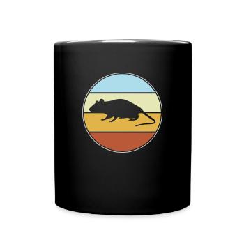 Maus retro - Tasse einfarbig - Schwarz - Vorne