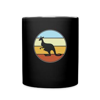 Kangourou Rétro - Mug uni - noir - Devant