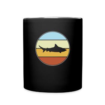 Shark Retro - Full Colour Mug - black - Front
