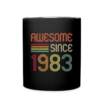 Awesome Since 1983 40th Birthday Retro - Full Colour Mug - black - Front