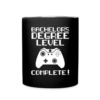 College Graduation - Bachelor's Degree Gamer - Full Colour Mug - black - Front