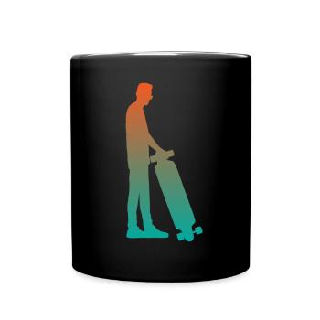 Skater Skateboard Fahrer Skateboardfahrer - Tasse einfarbig - Schwarz - Vorne