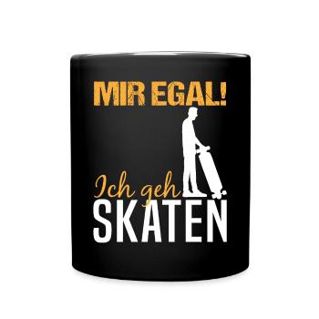Skater Skateboard Fahrer Skaten Spruch Geschenk - Tasse einfarbig - Schwarz - Vorne
