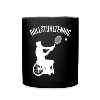 Rollstuhltennis Rollstuhl Tennis Spieler Sportler - Tasse einfarbig - Schwarz - Vorne