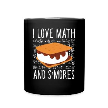 Camping School Kids Marshmallow I Love Math And Sm - Tasse einfarbig - Schwarz - Vorne