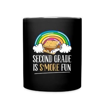 Camping Enfants Rainbow Marshmallow Second Grade S S - Mug uni - noir - Devant
